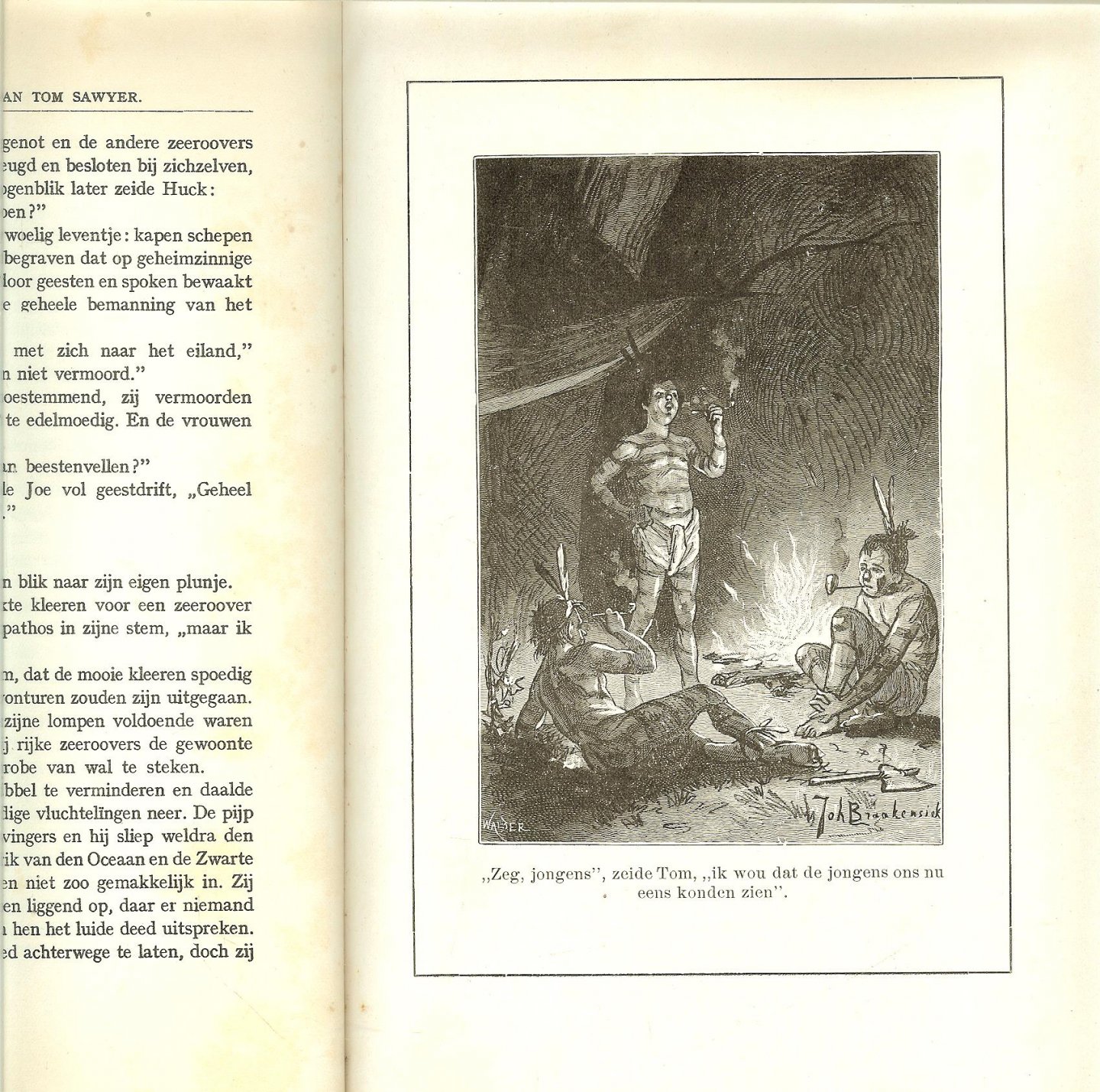 Mark Twain met Platen van Johan Braakensiek - De lotgevallen van Tom Sawyer (De goede Kameraad)