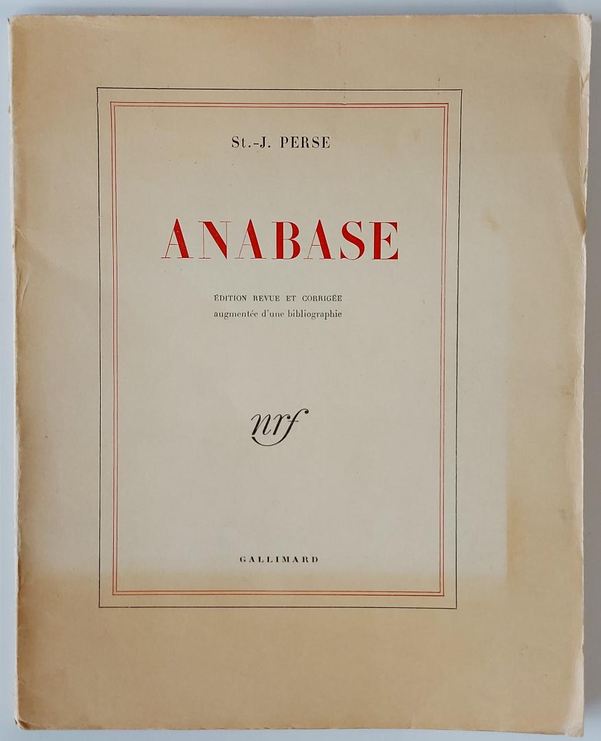 Perse, St.-J. - Anabase - édition revue et corrigée augmentée d'une bibliographie