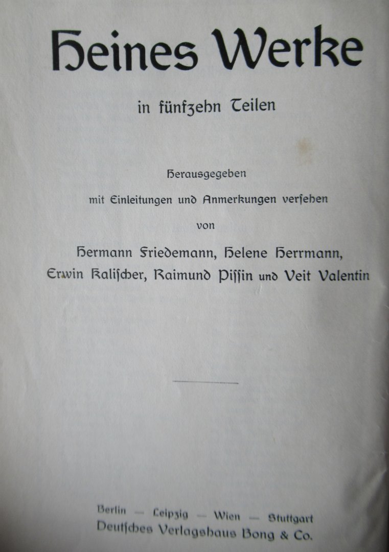 Heine, Heinrich - Heines Werke in 4 banden (15 delen)