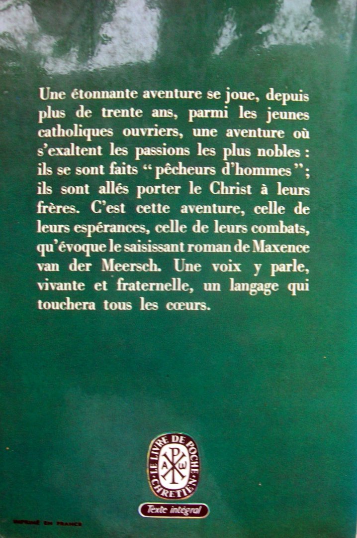 Meersch, Maxence van der - Pêcheurs d'hommes (FRANSTALIG)