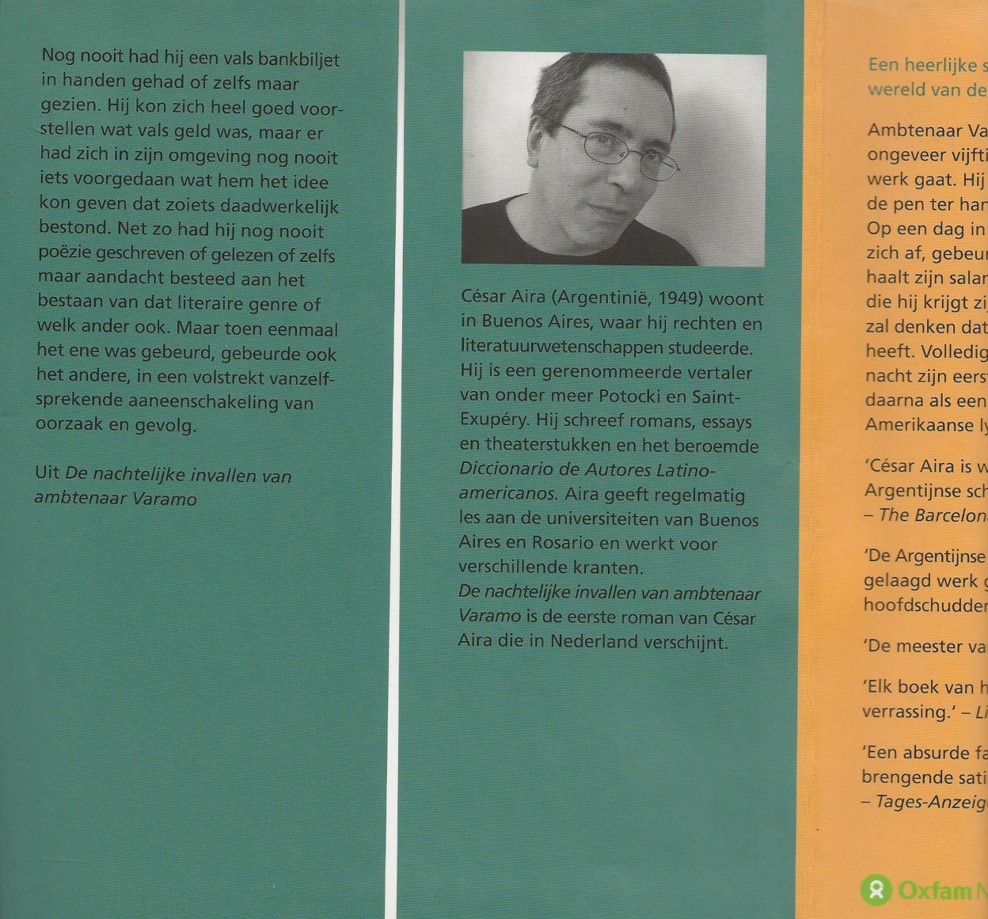 Aira, Cesar  [Argentinie 1949]   Uit het Spaans vertaald door Adri Boon - De nachtelijke Invallen van Ambtenaar Varamo