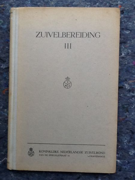 BURG, . B. van der    . HEPKEMA  S. - Zuivelbereiding III: Boterbereiding