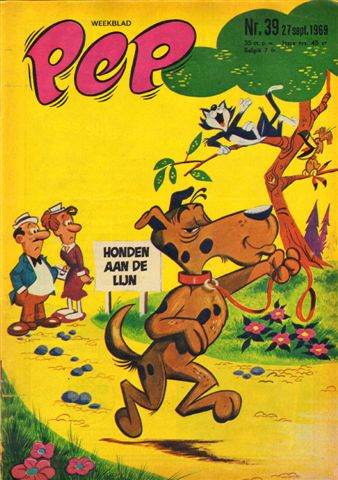 Diverse  tekenaars - PEP 1969 nr. 39, stripweekblad, 27 september 1969 met o.a. DIVERSE STRIPS (ASTERIX/LUC ORIENT/RAVIAN/BLUEBERRY/LUCKY LUKE)/ENGELBERT (COVER TEKENING)/WILLEKE ALBERTI & LENNY KUHR (2 p.), goede staat