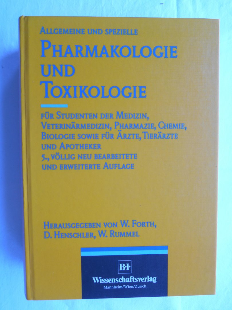 Lembeck, F. & Sewink, K-F. - Allgemeine und spezielle Pharmakologie und Toxikologie