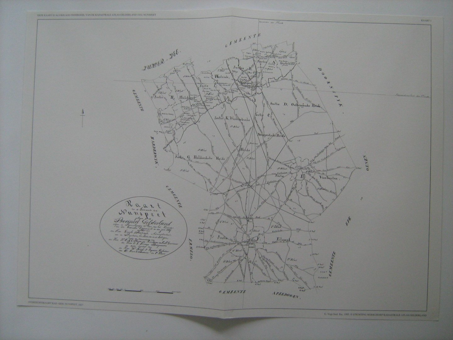  - Kadastrale Atlas Gelderland 1832, Nunspeet - Tekst en kadastrale gegevens.
