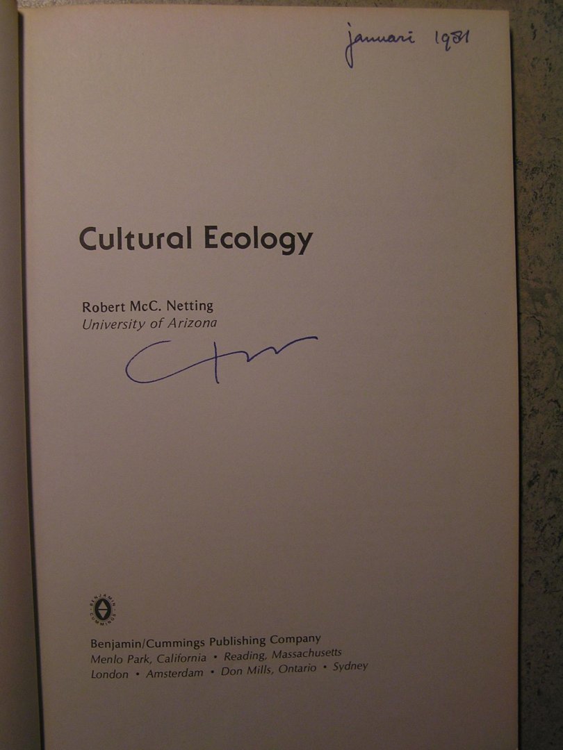 Netting, Robert McC. - Cultural Ecology