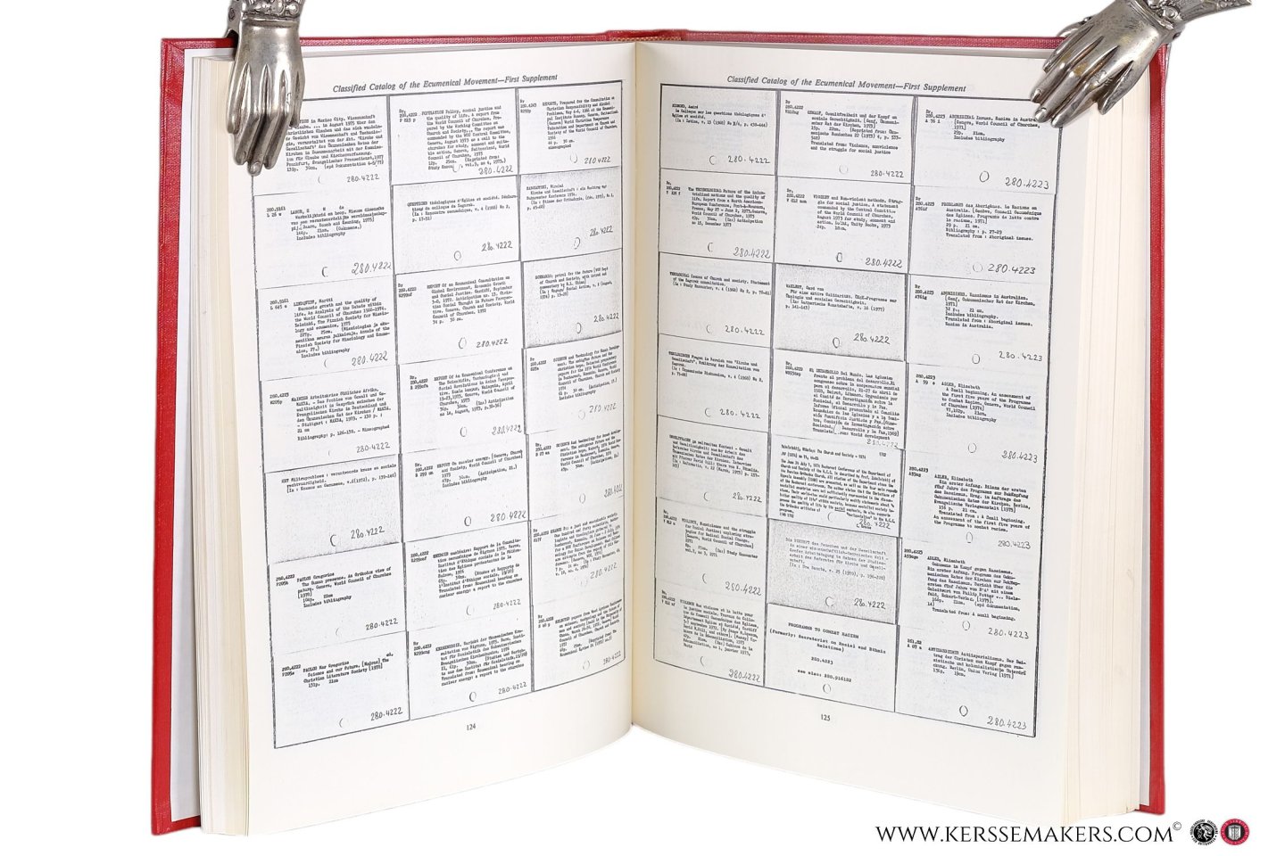 Bent, Ans Joachim van der / Pierre Beffa (intr.). - Classified catalog of the Ecumenical Movement. World Council of Churches. Geneva, Switzerland. First Supplement.