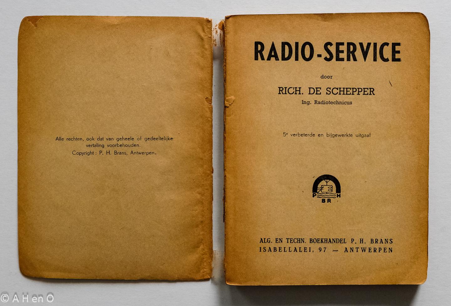 De Schepper, Rich. - Radio-service handboek