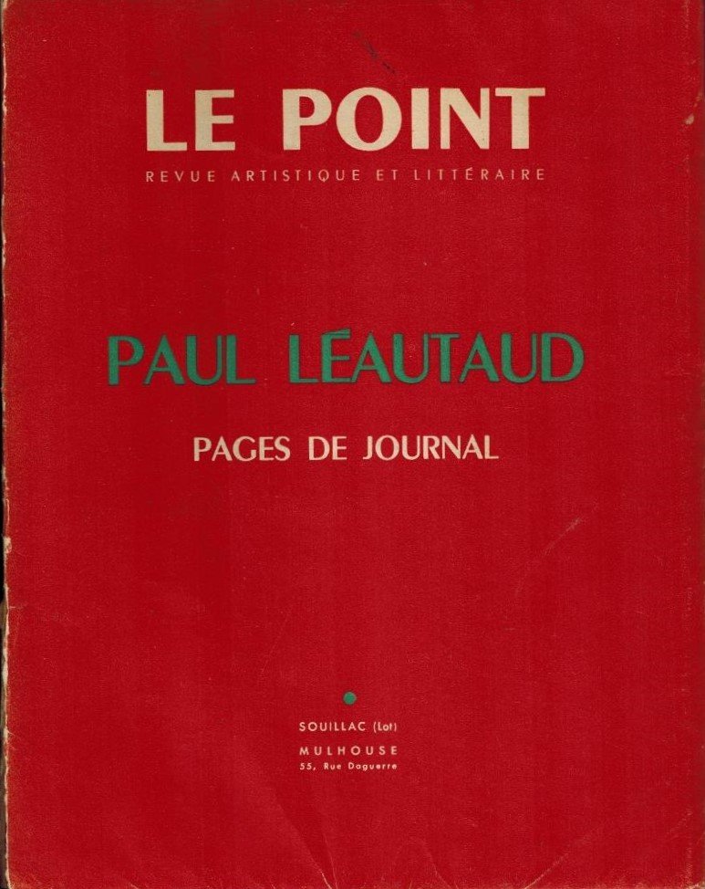 Leautaud, Paul - Le Point No. 44 -Revue artistique et litteraire