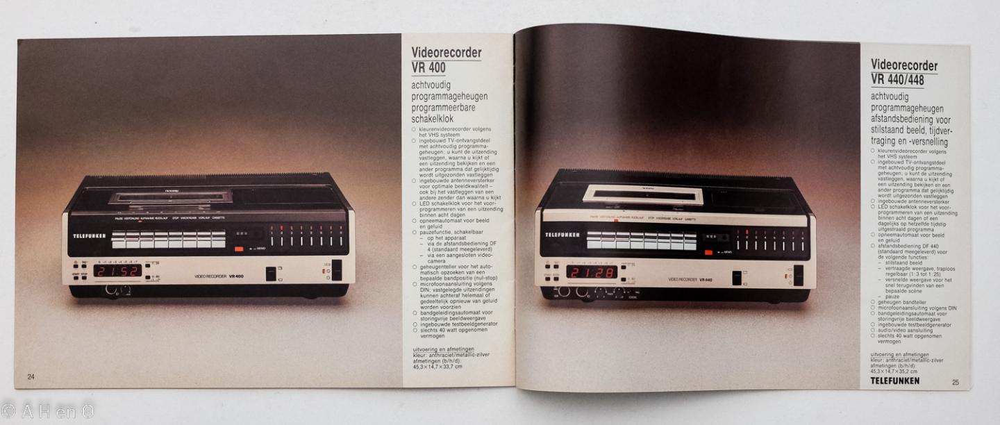 Telefunken - Telefunken - kleurentelevisies, videorecorders Programma '81/'82