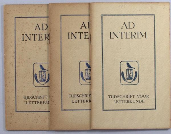 Romijn, J.P. en Gabriël Smit (red.). - Ad Interim no. 1, 2 + 3.