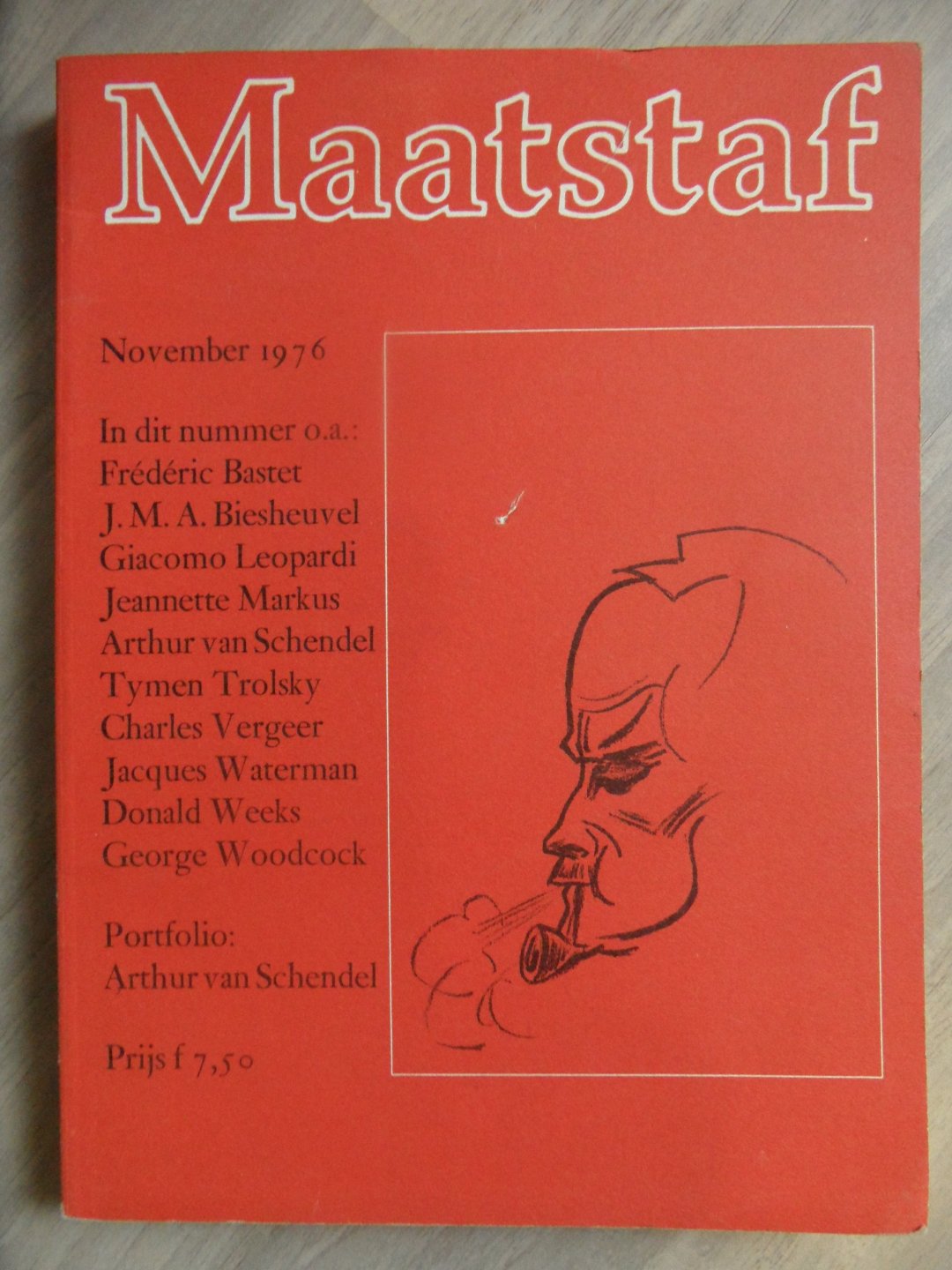  - Maatstaf november 1976 met oa frederic Bastet, J.M.A. Biesheuvel, Giacomo Leopardi, Jeannette Markus