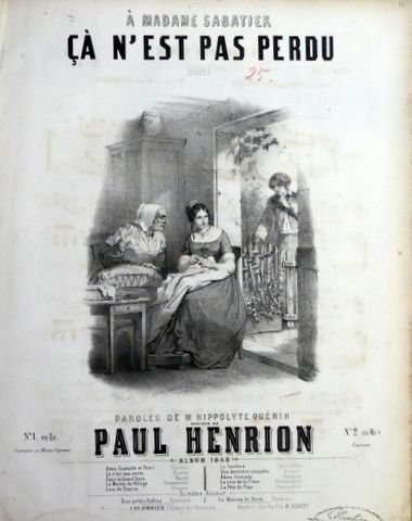 Henrion, Paul: - Ca n`est pas perdu. Bluette. Paroles de Hippolyte Guérin. No. 2. en Mib