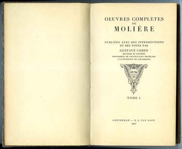 Cohen, Gustave - Oeuvres completes de Moliere tome 1