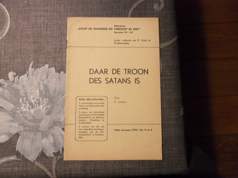 Jansen A. - Daar de troon des satans is