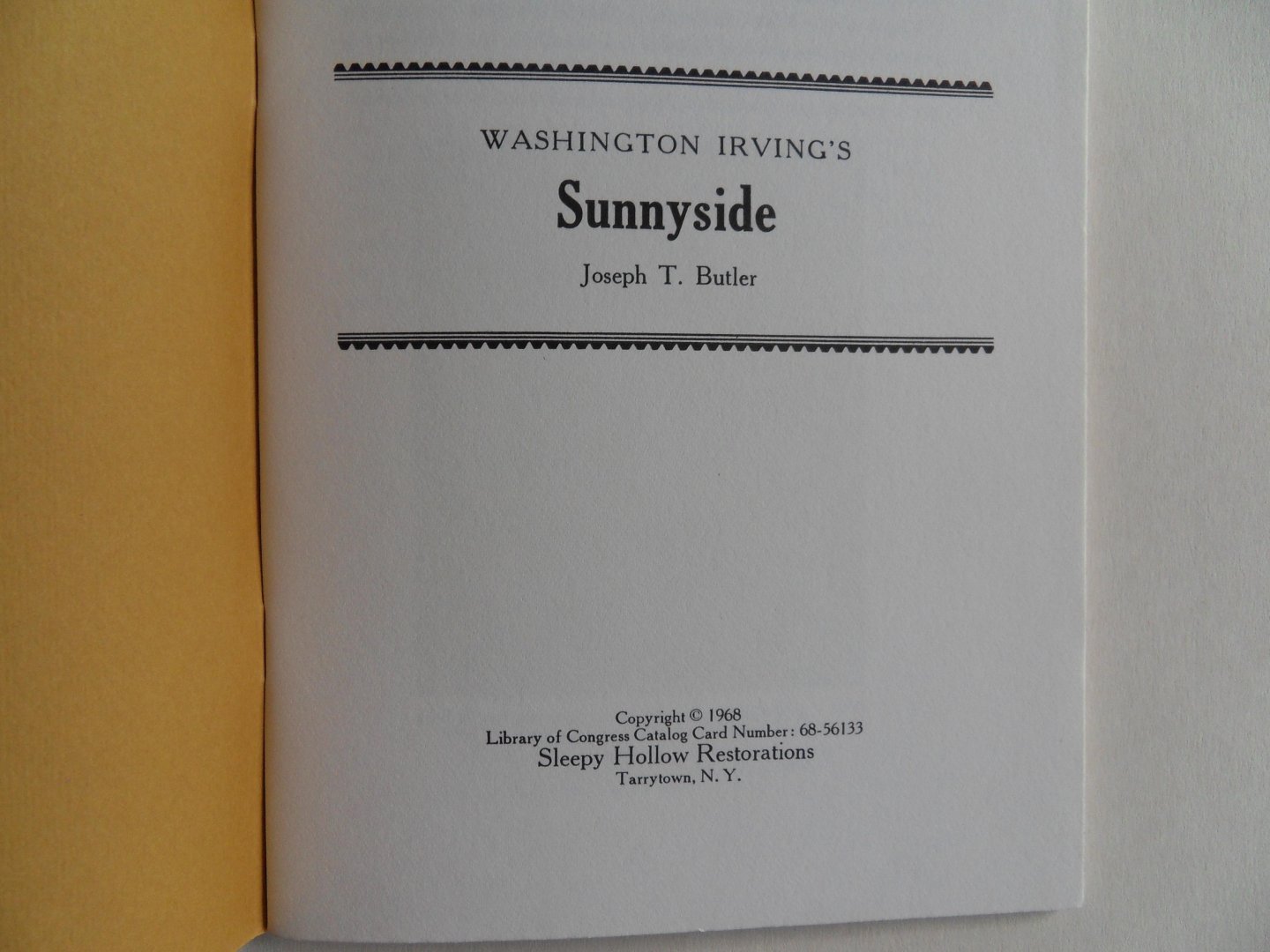 Butler, Joseph T. - Washington Irving`s Sunnyside.