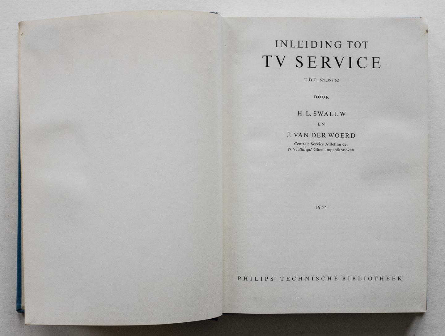 Swaluw, H.L., Woerd, J. van der - Inleiding tot TV service