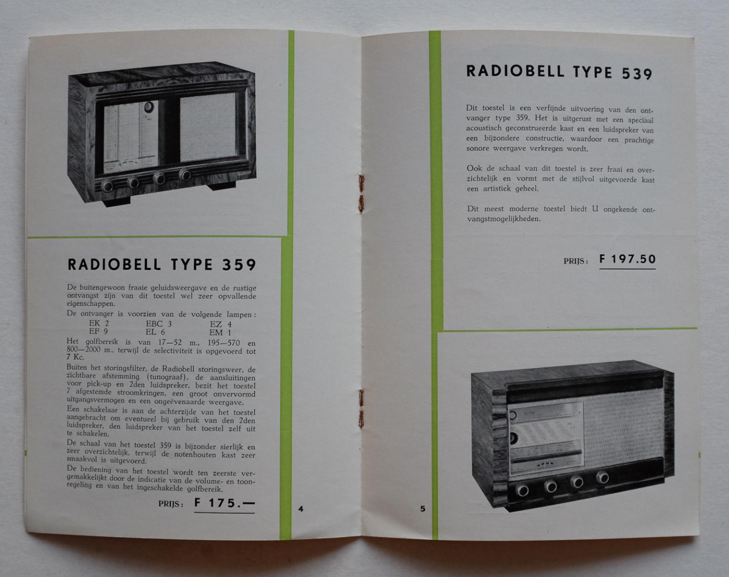 Radiobell - Radiobell 1938-1939