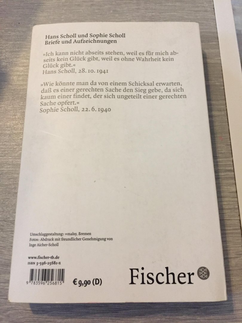 Scholl, Hans - Briefe und Aufzeichnungen