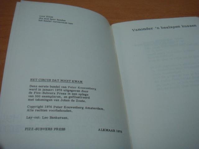 Kouwenberg, Peter - Het circus dat nooit kwam