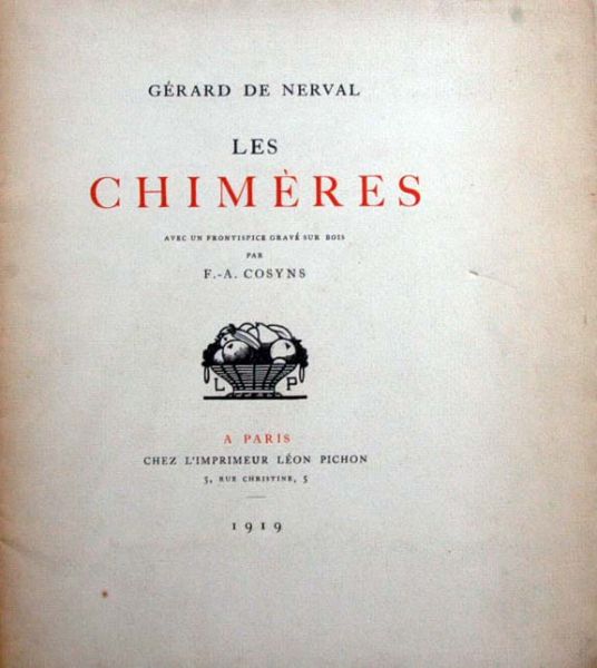 Gerard de Nerval - Les Chimeres,1919