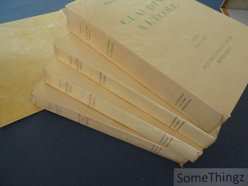 Willy et Colette Willy / Christian Berard (ills.) - Claudine à l'école.- Claudine à Paris.- Claudine en ménage.- Claudine s'en va. [4 volumes avec emboîtage orig.]