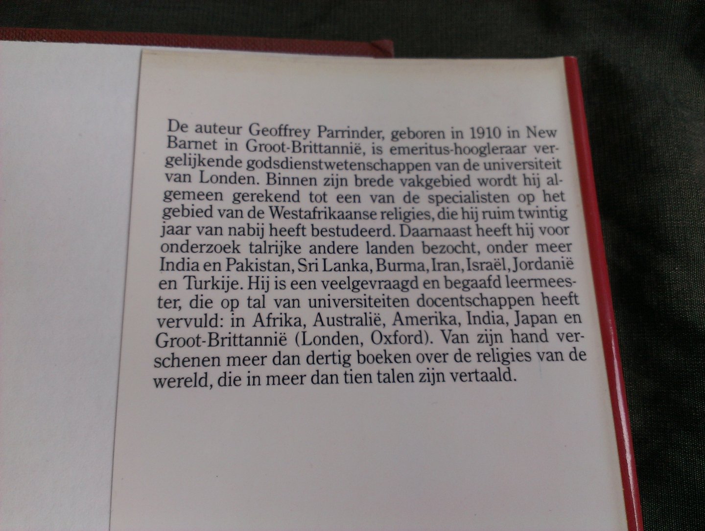 Parrinder, Geoffrey - De godsdiensten van de wereld / Historisch en actueel