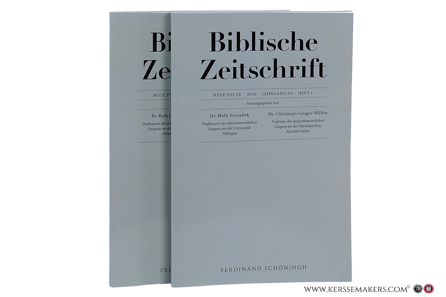 Scoralick, Prof. Dr. Ruth / Christoph Gregor Müller / a.o. (eds.). - Biblische Zeitschrift. Volume 63 (2019): Issue 1 (Feb 2019) & Issue 2 (Jun 2019) [ 2 volumes ].
