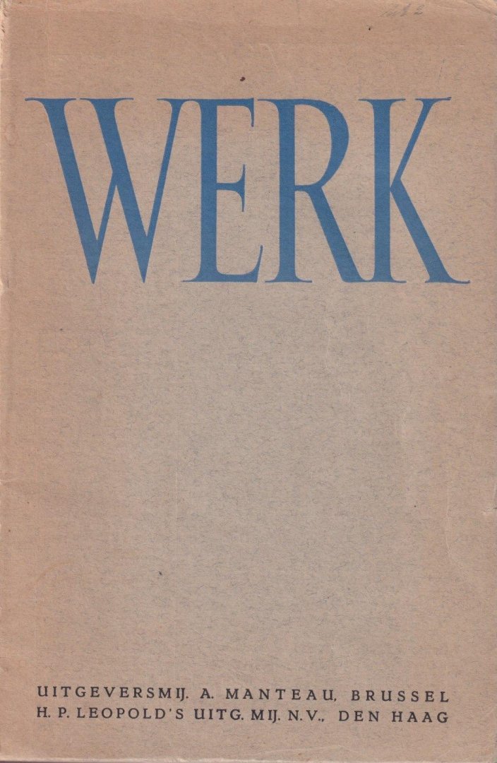 Diversen, o.a. Vasalis - Werk. Letterkundig maandschrift, 1e jrg., mei-nummer 1939