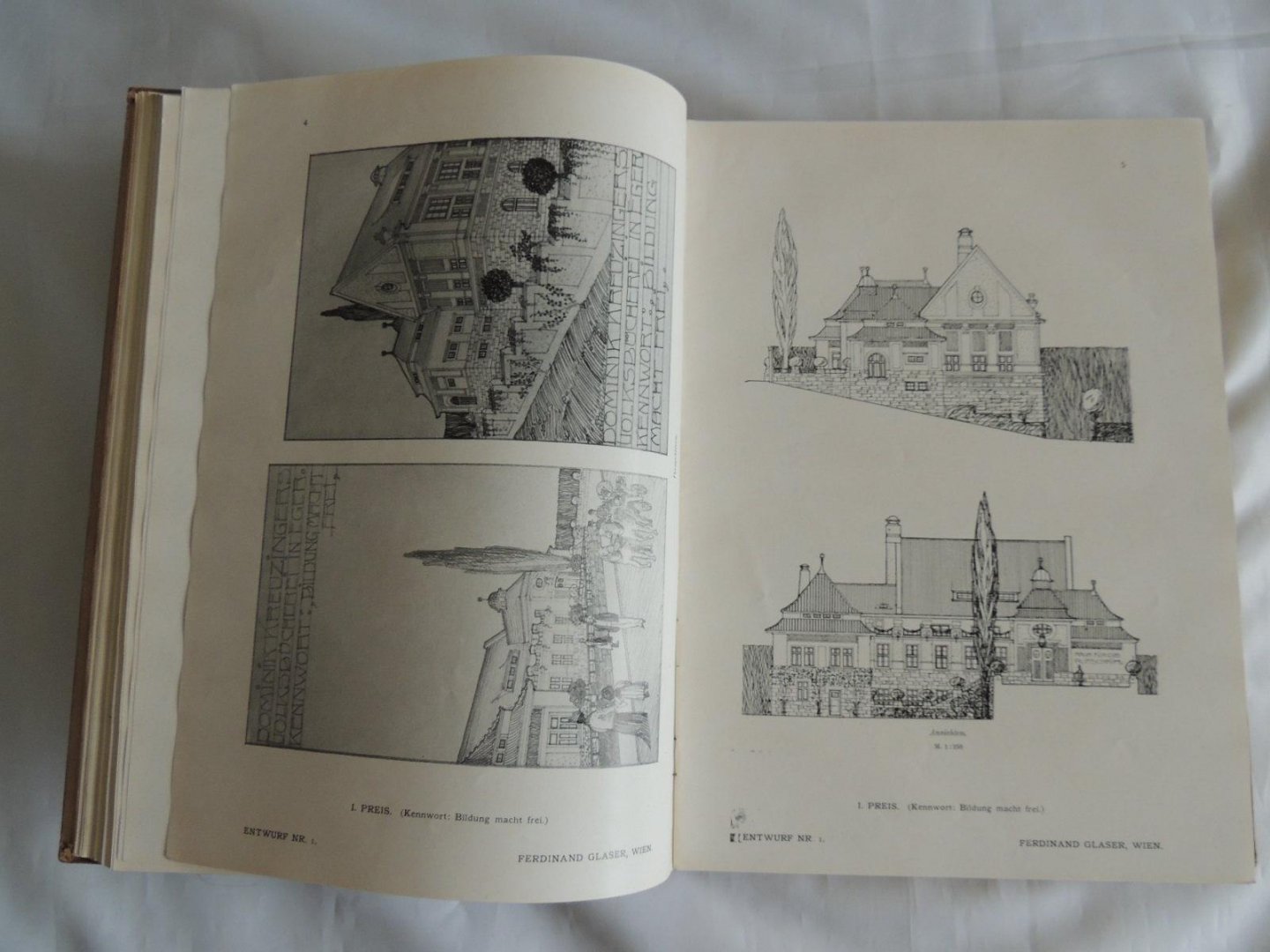 Hermann Scheurembrandt. -  Ernst Wasmuth - Architektur-Konkurrenzen. Sammelband I - II - III. ArchitekturKonkurrenzen 1 -2 -3.