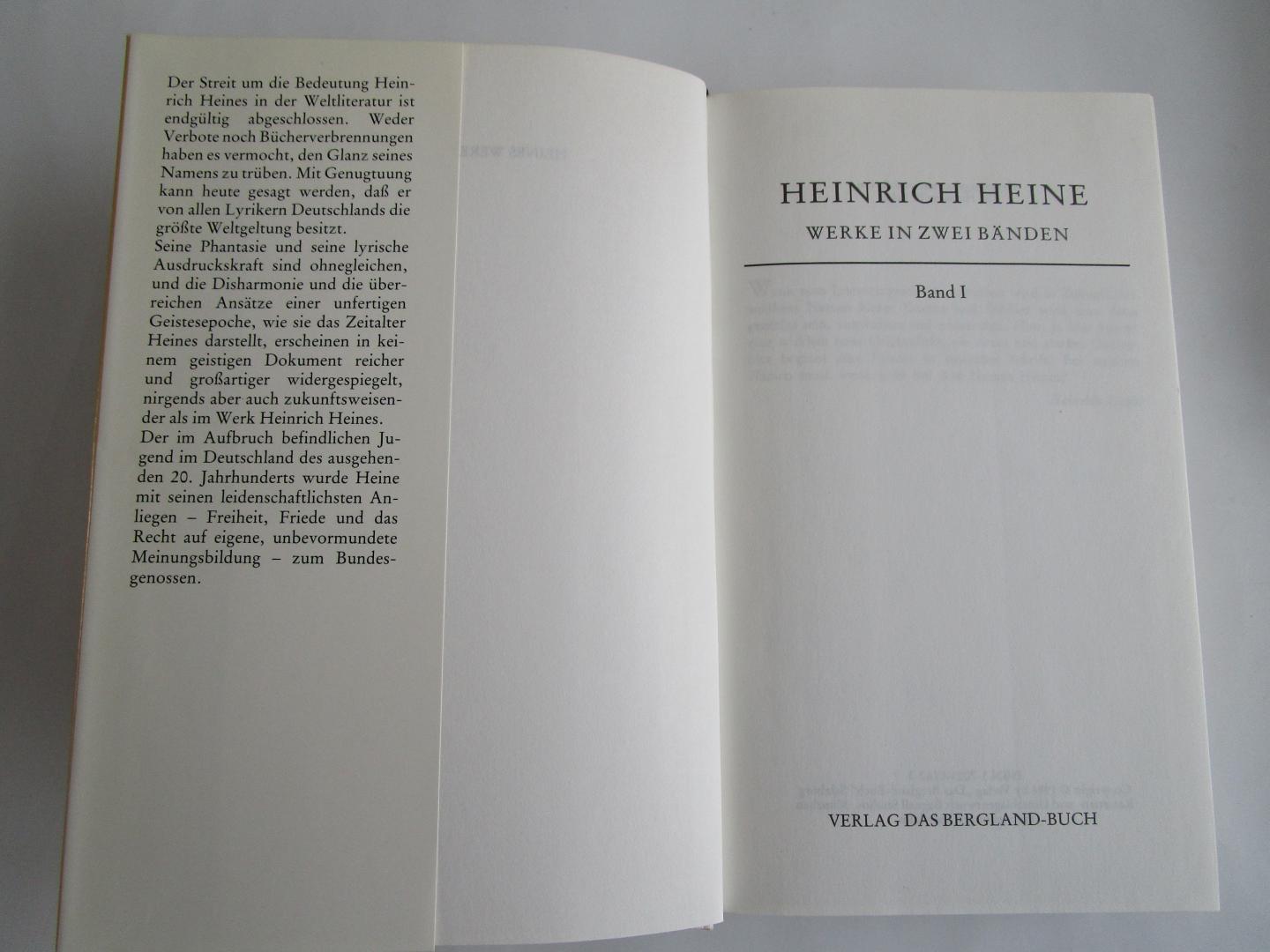 Heine, Heinrich - Werke in zwei Banden  - zwei Teile -