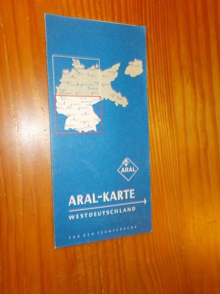 map. kaart. karte. - Aral-Karte. West-Deutschland.