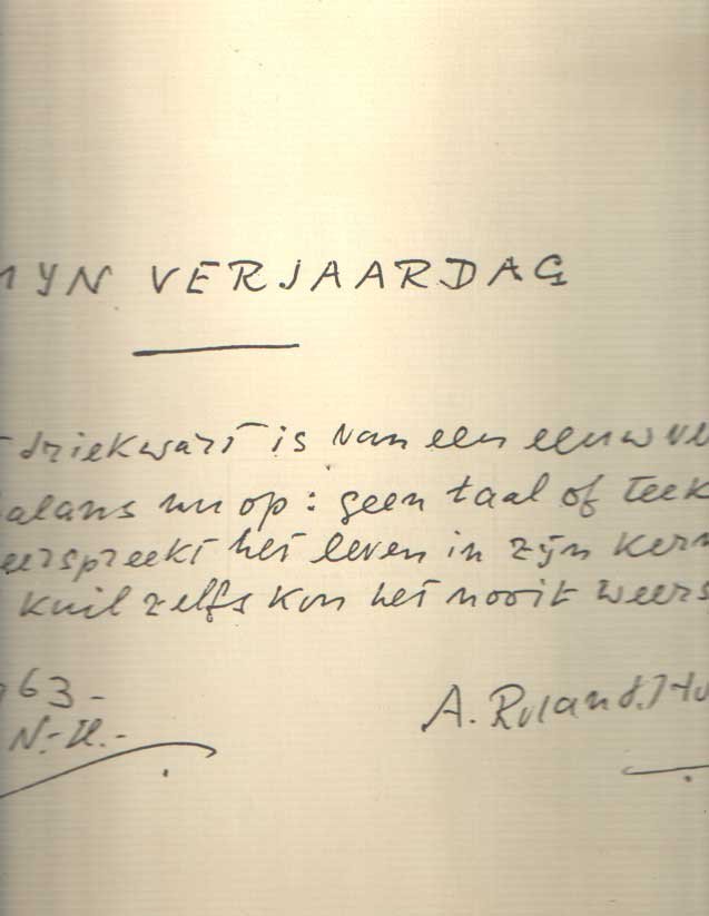 Roland Holst, A. - Bij mijn verjaardag