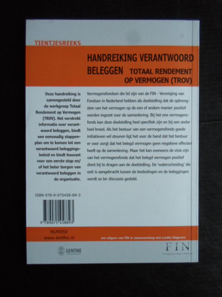 Lambrechtsen, Floris - Handreiking Verantwoord Beleggen, Totaal rendement op vermogen [TROV], nr 3, Finance & Governance