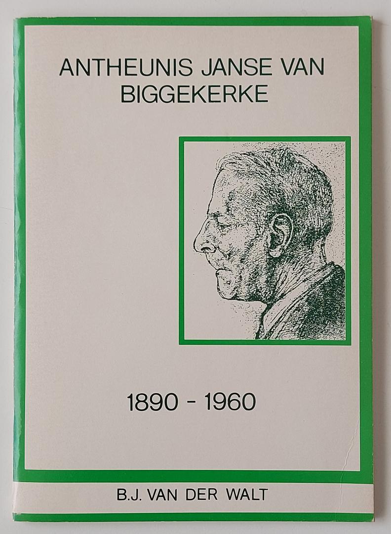Walt, B.J. van der - Antheunis Janse van Biggekerke 1890-1960