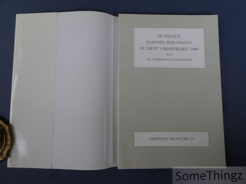 di Martinelli, F. / M. Huon (inl.) - De heilige Joannes Berchmans te Diest verheerlijkt, 1888, door de onbekende di Martinelli