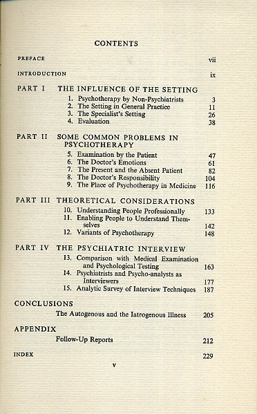 Balint, Michael & Enid - Psychotherapeutic Techniques in Medicine.