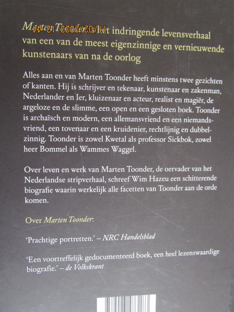 Hazeu, Wim - Marten Toonder   - biografie -