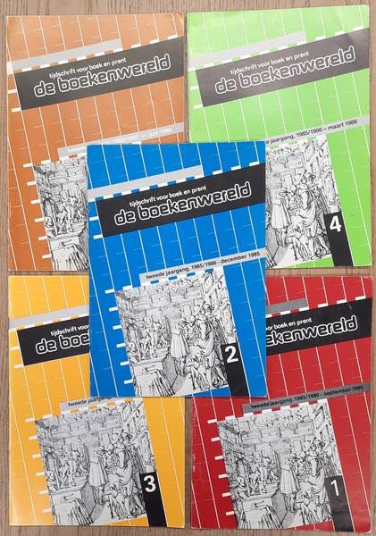 BOEKENWERELD, DE. - De Boekenwereld. Tijdschrift voor boek en prent. Tweede jaargang, 1985 - 1986. Compleet: Vijf nummers.