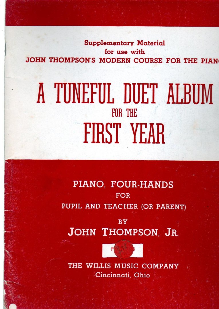 Thompson John - A tuneful Duet Album for the First Yeat Piano Four Hands