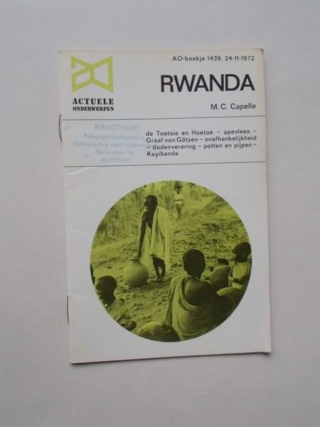CAPELLE, M.C., - Rwanda. Ao boekje nr. 1439.