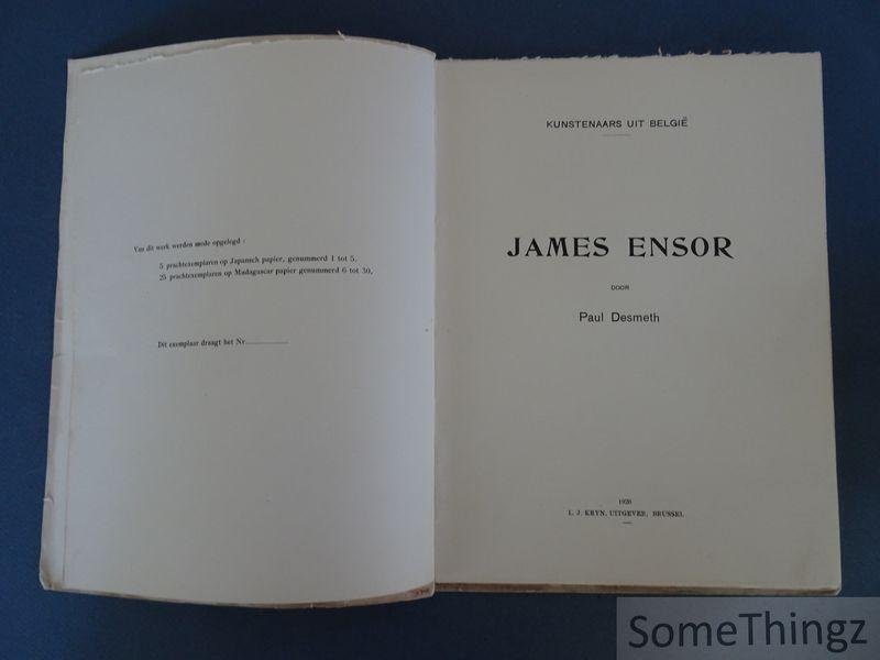 Desmeth, Paul. - James Ensor. [Nederlandstalige editie.]