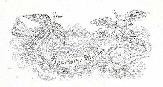 MATHOT, Hyacinthe - Origineel visitekaartje.