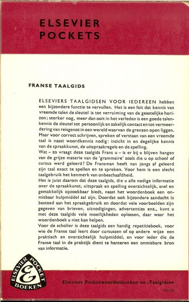 Premsela, Dr. M.J. - Frans voor iedereen .. Elseviers taalgidsen E78