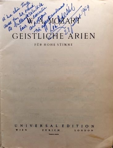 Mozart, W.A.: - Geistliche Arien für Hohe Stimme (Heilige Tonkunst, Hg. Prof. Walter Braunfels)