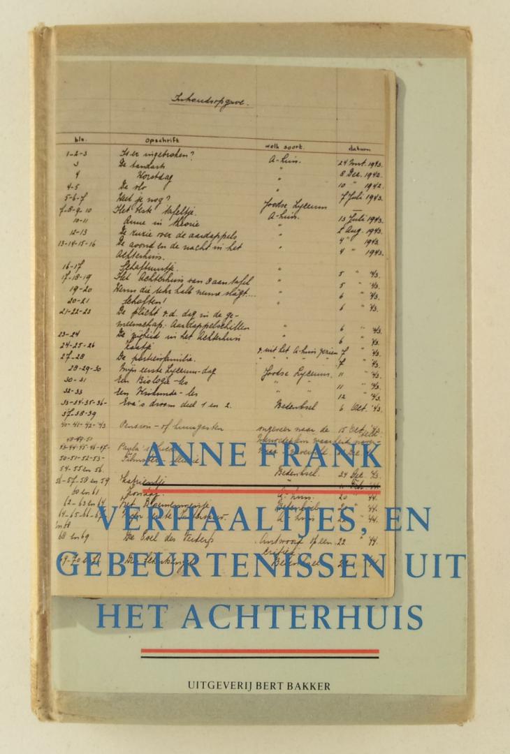 Frank, Anne - Verhaaltjes, en gebeurtenissen uit het achterhuis