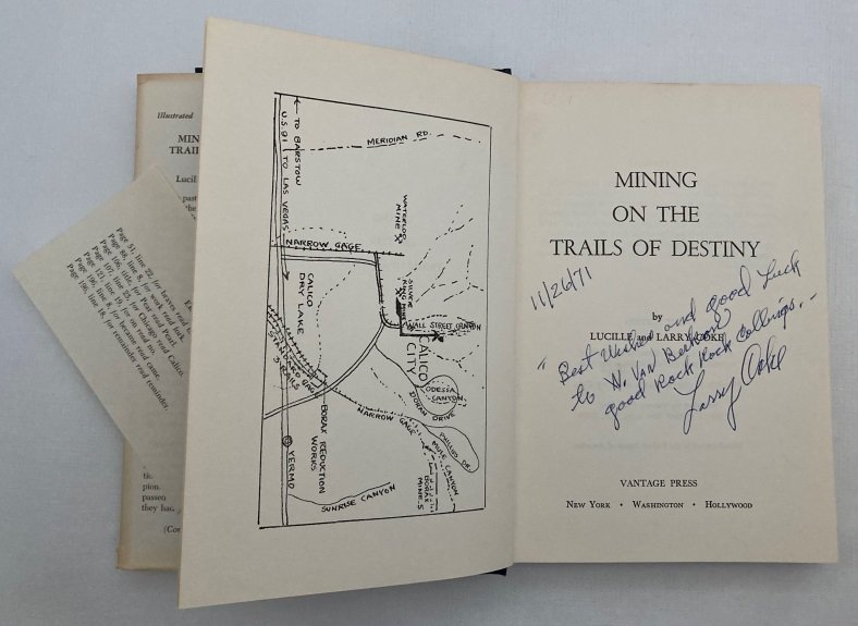 Coke, Larry [Lawrence] and Lucille, - Mining on the trails of destiny. [Signed]