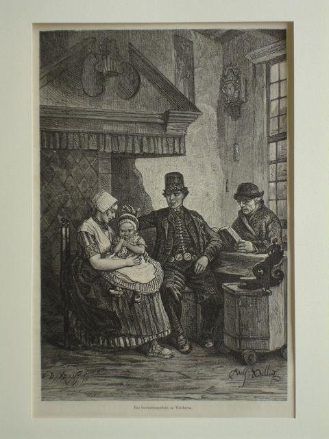 Dillens, Adolf. - Een boerenbinnenhuis op Walcheren.