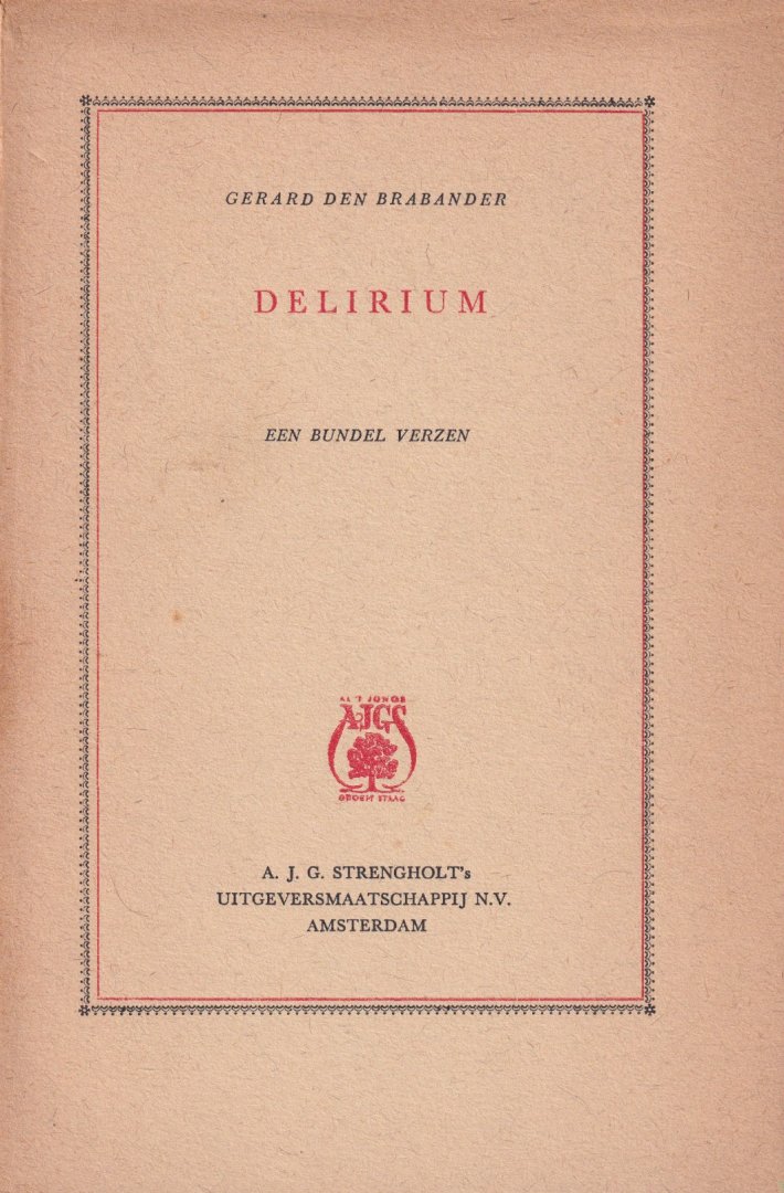 Brabander, Gerard den - Delirium. Een bundel verzen