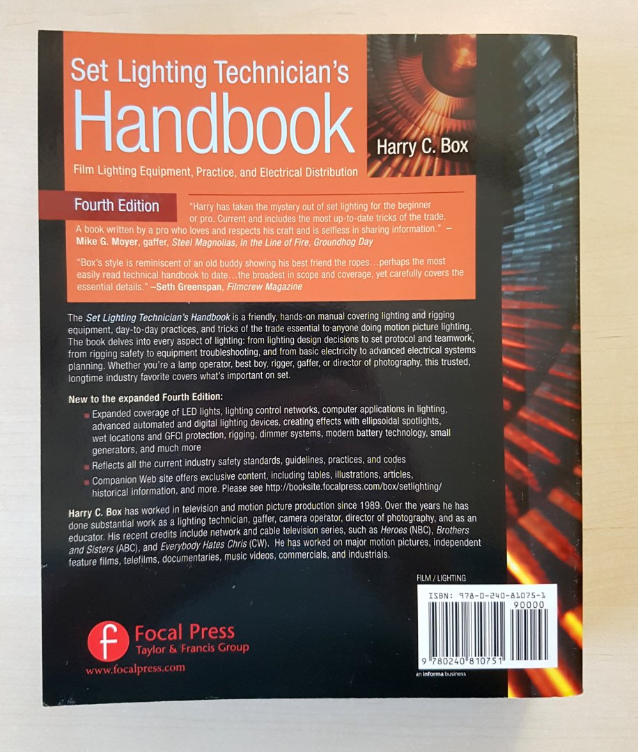 Harry C. Box - Set Lighting Technician's Handbook - Film Lighting Equipment, Practice and Electrical Distribution